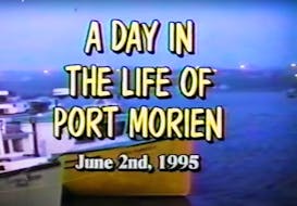 An opening scene from “A Day in the Life of Port Morien” as lobster boats leave the harbour. CONTRIBUTED