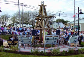 Many were in attendance at the opening of Port Morien’s village square in August 2005. CONTRIBUTED