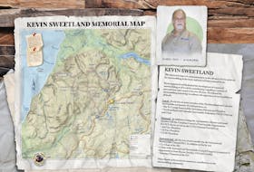 The Kevin Sweetland Memorial Map has been placed on the snowmobile trail leading to the Lewis Hills by the Newfoundland and Labrador Snowmobile Federation and the Bay St. George Snowmobile Association. Sweetland, who was from Stephenville, died in 2016.