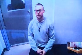 Kevin Terry Evans, 29, appeared in provincial court in St. John’s via video from Her Majesty’s Penitentiary Thursday. Tara Bradbury/The Telegram