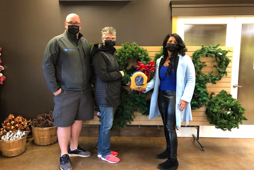 Entrepreneurs Shaun Whynacht of Blue Cow Marketing, Paula Huntley of Huntley Consulting and Nancy O’Halloran of BraveHeart First Aid have teamed up to facilitate the Holiday4Hearts campaign. CONTRIBUTED