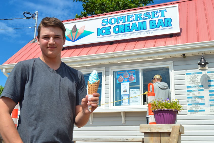 Harrison Duffy, who recently graduated from Kinkora Regional High School, started his own business, Somerset Ice Cream Bar, three years ago when he was only 15 years old. It is flourishing today.