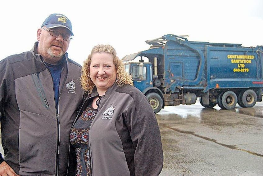 <p>Sharon and Jason Keating’s company, Containerized Sanitation Ltd., has landed a contract for garbage collection in Kippens starting Oct. 4.</p>