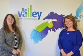 Valley Regional Enterprise Network acting CEO Jennifer Tufts and economic development officer BusinessNow lead Richelle Brown Redden.