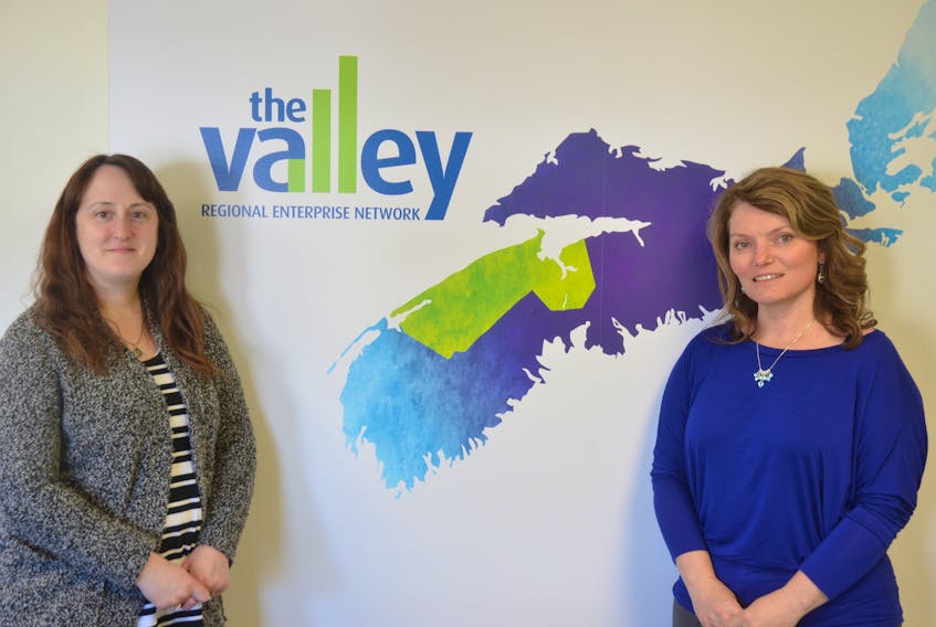 Valley Regional Enterprise Network acting CEO Jennifer Tufts and economic development officer BusinessNow lead Richelle Brown Redden.
