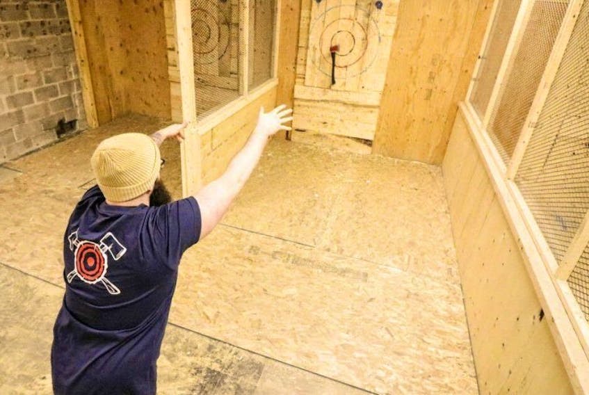 Work is underway on a HaliMac Axe Throwing facility that is expected to open in Kentville sometime in September.