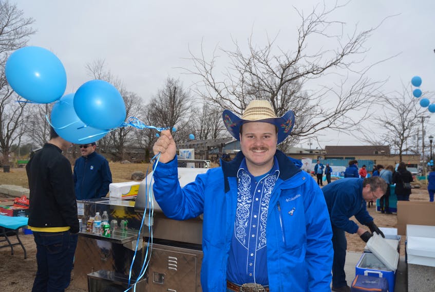 Autism advocate “Cowboy” Harrison Czapalay of Wolfville continues to encourage Annapolis Valley residents to “light it up blue.”