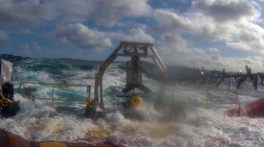 Rough seas with waves up to 3 metres high created challenging test conditions for Kraken Robotics' KATFISH™ underwater vehicle.