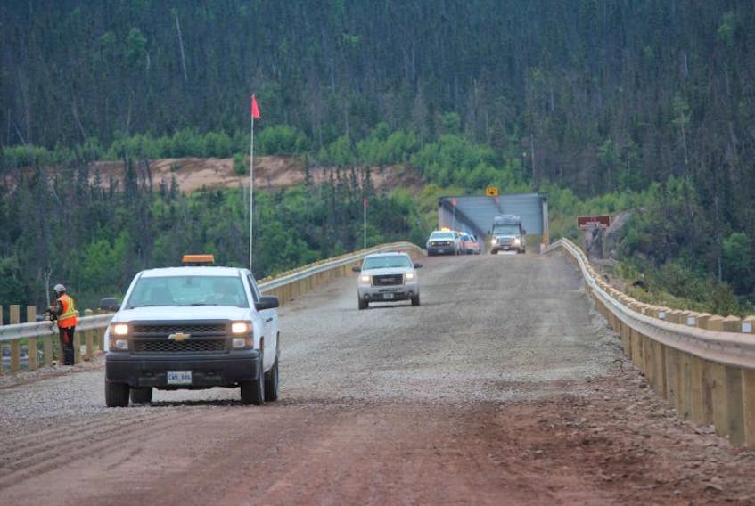 Traffic on the Veterans Memorial Bridge near Happy Valley-Goose Bay was restricted to light vehicles (max 5 tonnes) as of 5 p.m. on Tuesday, as crews worked to repair some structural issues. The bridge restricted traffic up until a short time ago, when the the bridge was re-open to all traffic.