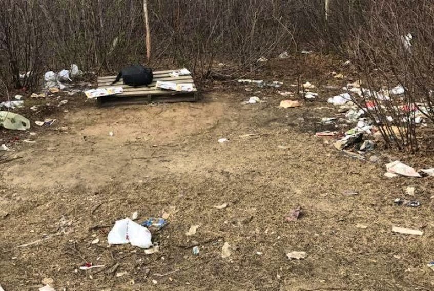 Garbage being strewn about by people sleeping in the woods in or near town is becoming a bigger issue.