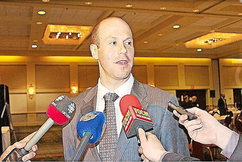 Noia’s newest board chair Raymond Collins, of PF Collins International Trade Solutions, tells reporters at the Delta St. John’s on Thursday his belief is the industry is seeing oil prices at unsustainable lows and the local supply and service community as a whole is cutting costs, becoming more efficient, in order to capitalize on the turnaround.
