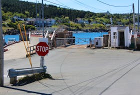 The ferry terminal in Portugal Cove sits empty at midday Tuesday, as the number of daily crossings to Bell Island dropped to four as a result of a labour dispute between ferry workers and the provincial government.