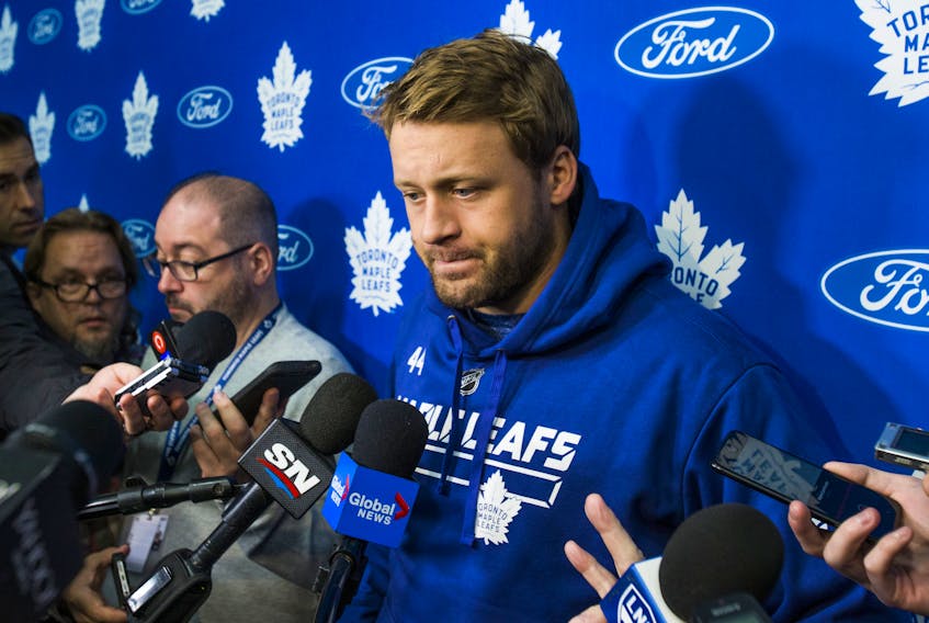 Morgan Rielly says it would have been a lot worse for his state of mind if he didn't get into even one game before he NHL shut things down. Ernest Doroszuk/Toronto Sun/Postmedia