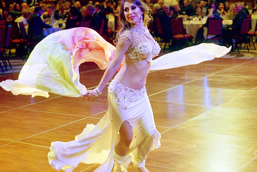 Belly dancer Miryam Khoury kept a crowd of more than 700 entertained throughout the night at the Lebanese levee. Khoury has become a regular performer at the P.E.I. event. MITCH MACDONALD/THE GUARDIAN
