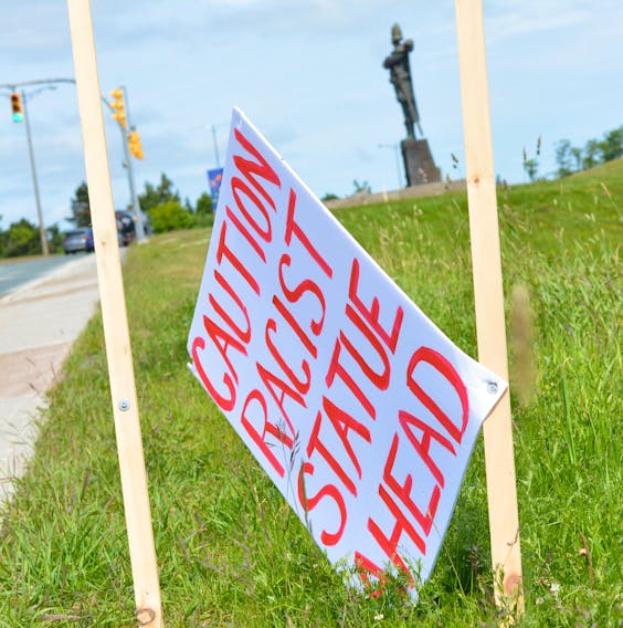 The Gaspar Corte-Real statue in view of Confederation Building in St. John's has been stirring controversy. BARB SWEET/THE TELEGRAM