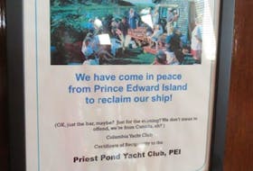After his reflection on the Abegweit car ferry ran in The Guardian on Aug. 20, Thomas O'Grady received this photo of the letter sent to the Columbia Yacht Club in Chicago where the Abby now serves as its floating clubhouse. 