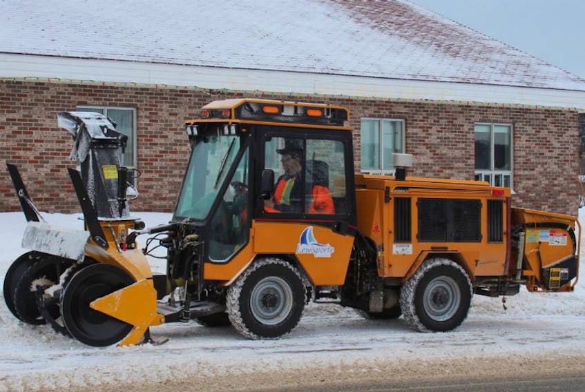 Town of Lewisporte employee Keith Budden was busy clearing the sidewalks in town with a new trackless plow on Feb. 8.