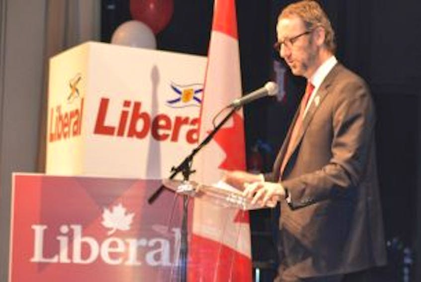 ["Glace Bay native Gerald Butts, principal advisor to federal Liberal leader Justin Trudeau, is shown here rallying the party faithful during the Nova Scotia Liberal's annual general meeting in Sydney earlier this month. The local Grits have selected candidates for the yet-to-be-announced by-elections that will fill the three vacant seats in the province."]