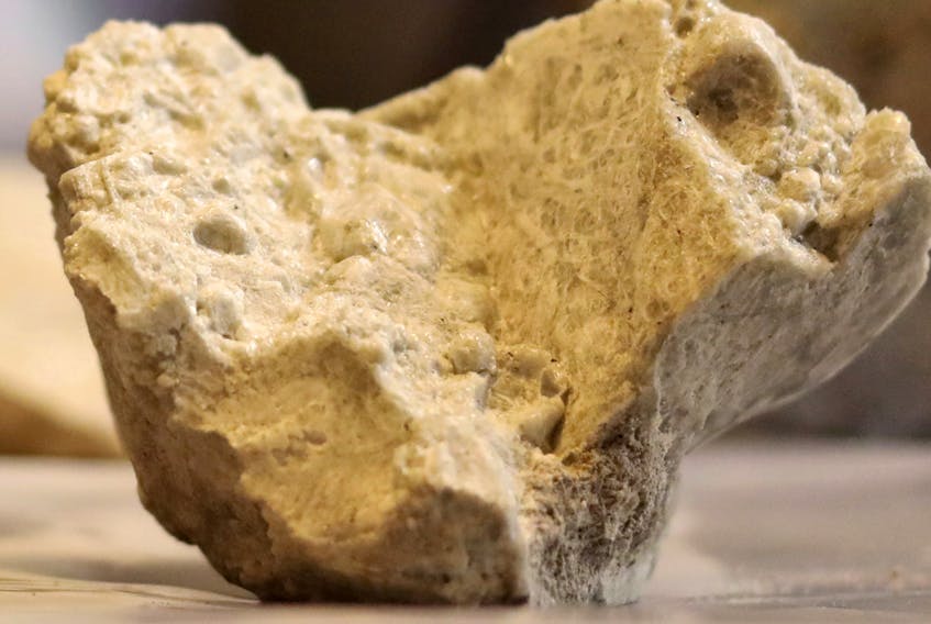 A lithium stone from Peru. Nemaska’s proposed project in Quebec could create a new supply of the lithium needed for batteries in electric vehicles.