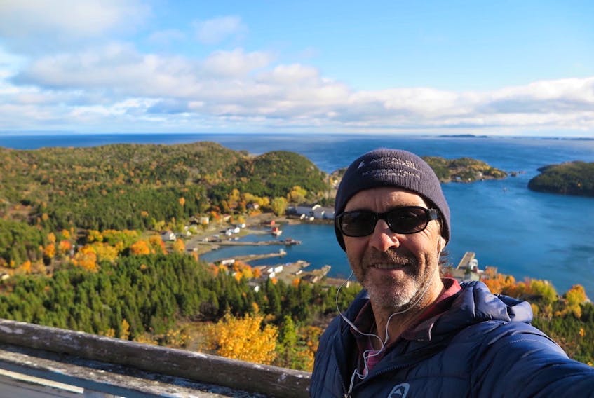Michael Parsons spends plenty of his time walking and hiking around his home of Little Bay Islands. This winter will be the second he and his wife, Georgina, spend alone on the island. Contributed photo