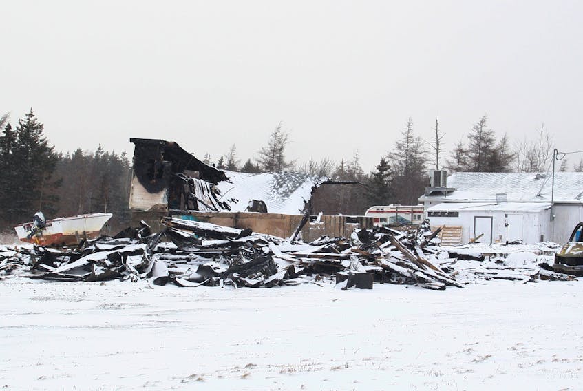 An arsonist is responsible for the lobster pound fire in Saint Bernard village in Digby County that started in the early morning hours of Christmas Day, and according to reports, reignited on Boxing Day due to high winds, when the building was completely destroyed.