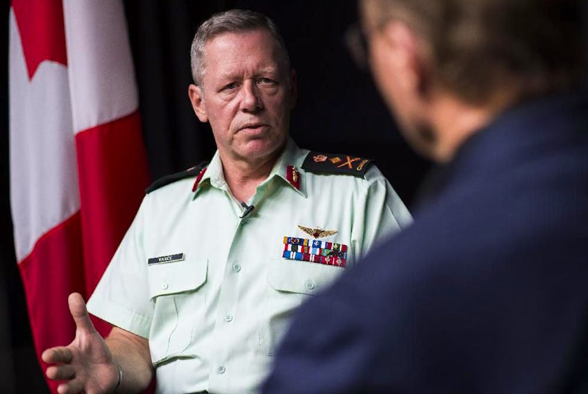 Chief of the Defence Staff Jonathan Vance  on Friday, July 31, 2015. 
