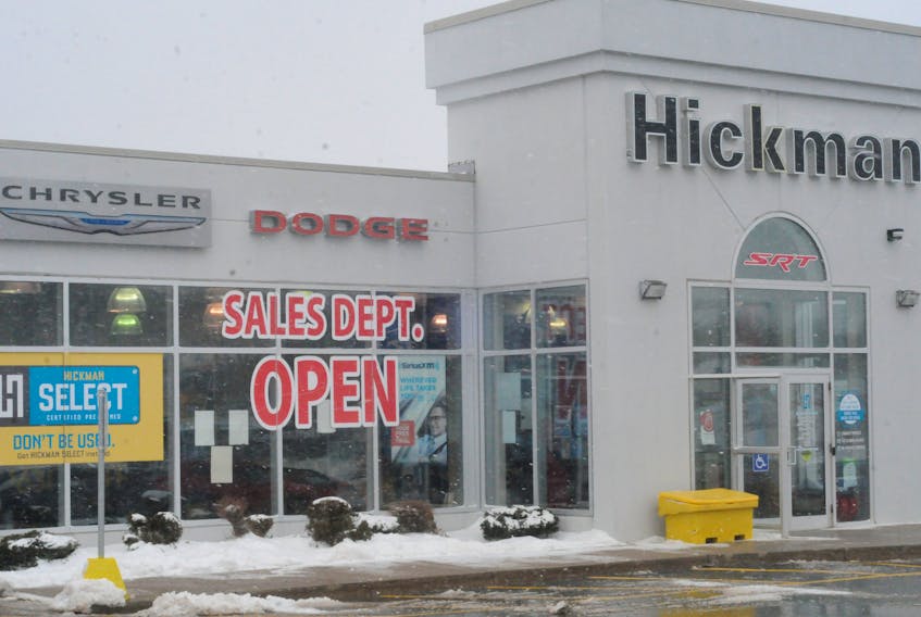 The Hickman Chrysler Dodge auto dealership outlet on Peet Street in St. John’s. - Joe Gibbons/The Telegram
