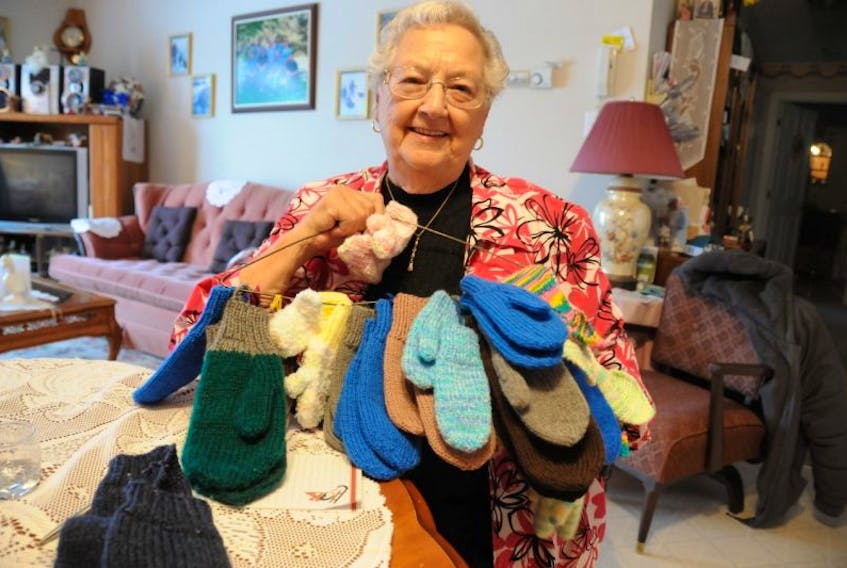 Lois Campbell of Summerside was recently given a gift card by a group of strangers. She’d like to thank them and maybe even pass along a pair of her mittens as a thank you. Colin MacLean/Journal Pioneer