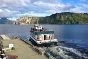 BonTours’ EmmCat heads out on a tour of Bonne Bay from the wharf in Norris Point. The company won’t be offering tours or its passenger service to Woody Point this summer.