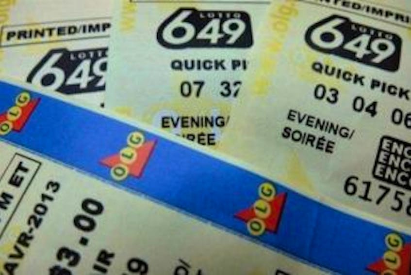 ['A pile of Lotto 649 tickets is seen in this file photo.']