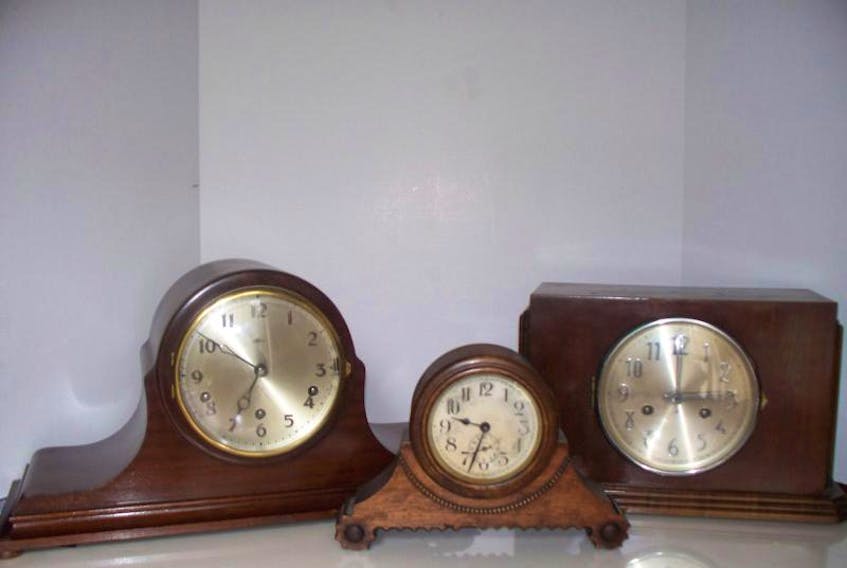 A collection of quality mantle clocks is shown here.