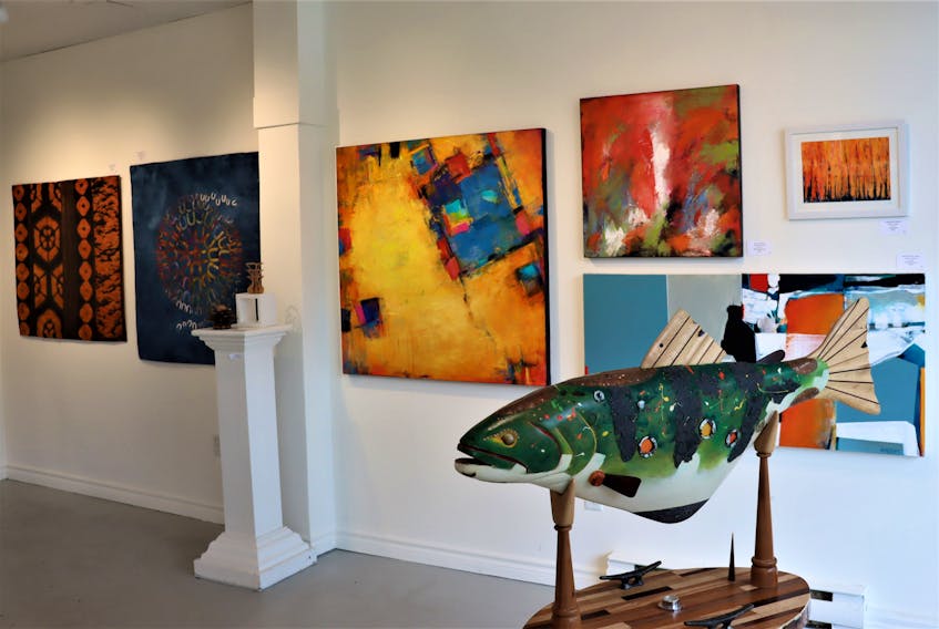 More than 140 pieces of artwork by members of the Lunenburg Art Gallery Society (LAGS) are featured in the Fall Show at the Lunenburg Art Gallery on until Oct. 24.