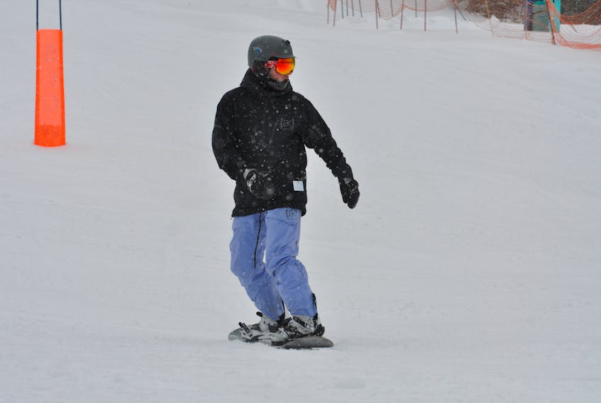 Jared Gill was pretty happy to get back on the slopes of Marble Mountain in Steady Brook on Thursday, opening day of the downhill ski resort's 2021 season.