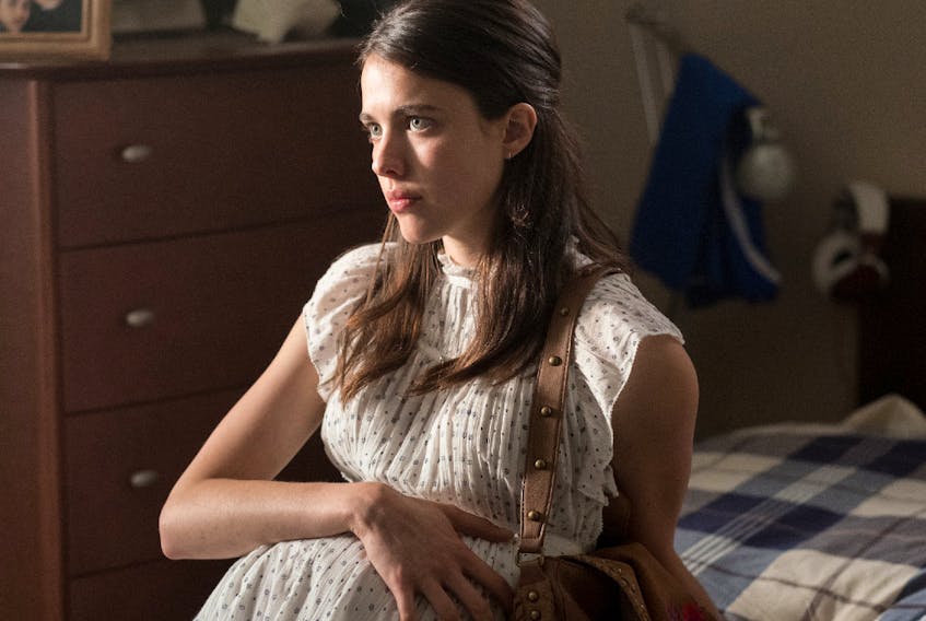 Margaret Qualley plays the pregnant Melissa in Strange But True. You'll never guess who the father is.