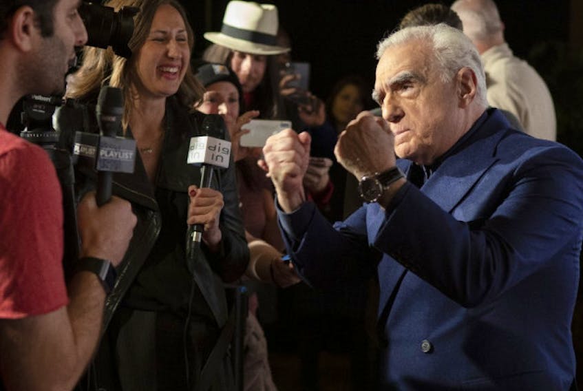  Martin Scorsese jokes with journalists at the SFFILM premiere of “The Irishman” at the Castro Theatre on November 5, 2019 in San Francisco, California.