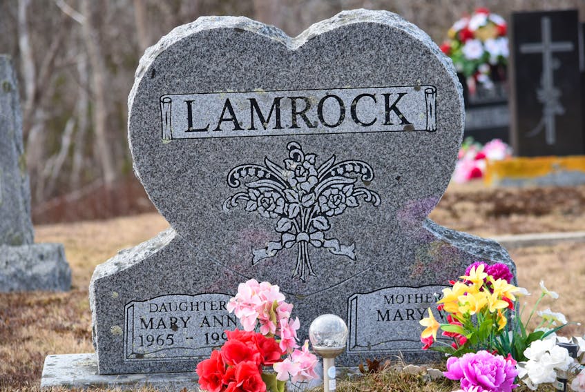 Mary Ann Lamrock's grave site in Birchtown, Shelburne County. KATHY JOHNSON PHOTO