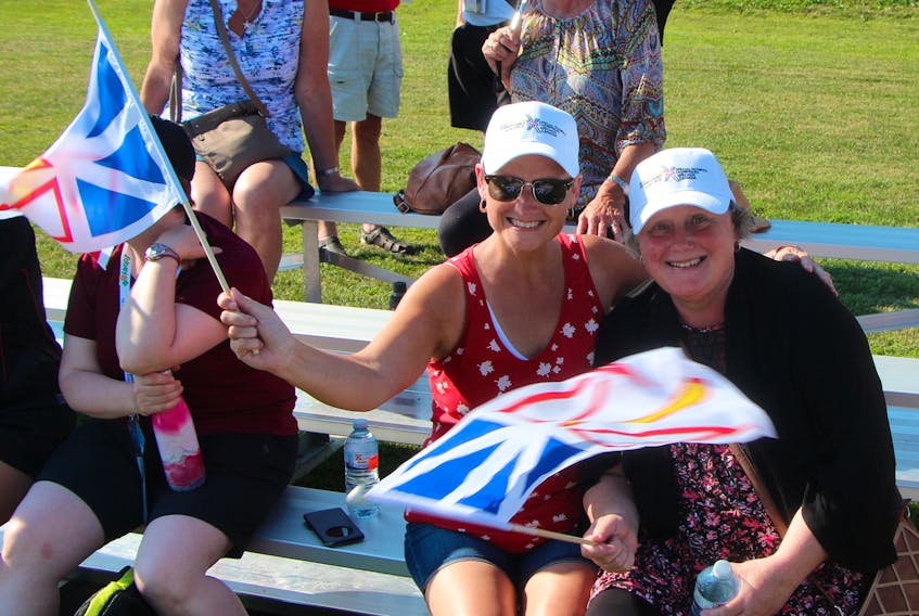 Lola Gushue (left) Joan Butt visited the Special Olympics Canada 2018 Summer Games in Antigonish Wednesday morning to watch their sister, Mary Head, compete in bocce for Team Newfoundland and Labrador. Corey LeBlanc