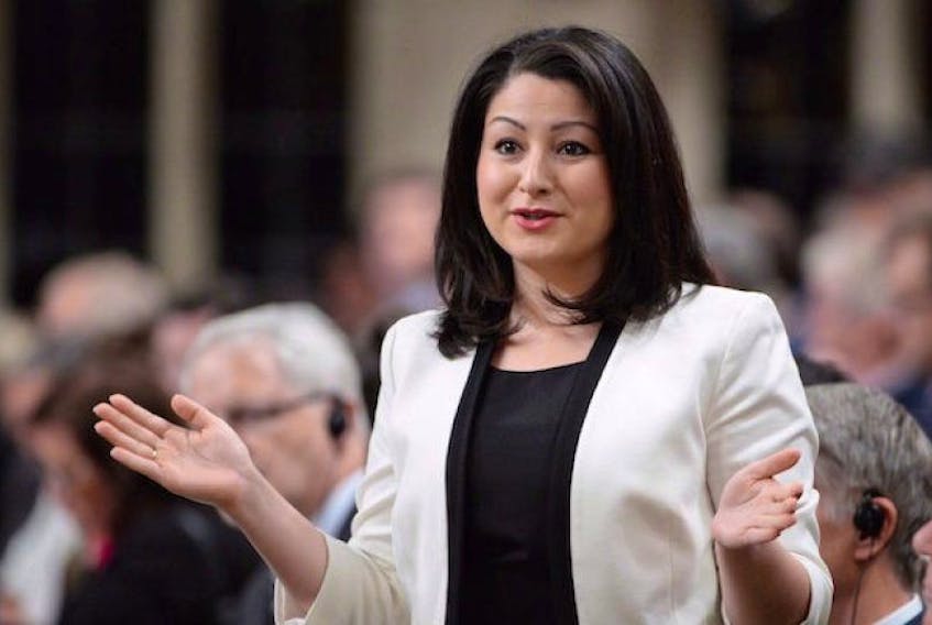 Democratic Institutions Minister Maryam Monsef answers a question during Question Period in the House of Commons on Parliament Hill in Ottawa on Tuesday, June 14, 2016. Monsef, widely touted as Canada's first Afghan-born cabinet minister, has issued a statement saying she only recently learned from her mother that she was in fact born in Iran.