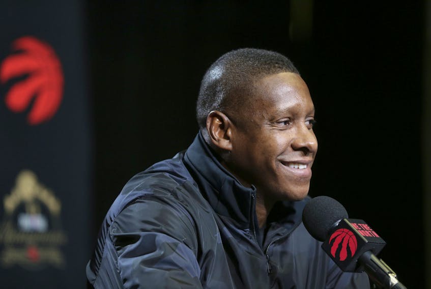 Raptors general manager Masai Ujiri on media day in 2019 in Toronto. Nobody knows where the team's media day will be for the 2020-21 season.