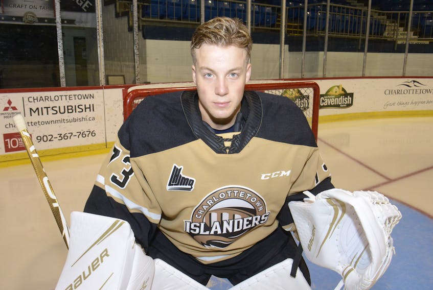 Charlottetown Islanders fifth-year veteran Matthew Welsh is on the verge of setting a record for minutes played by a goalie in the Quebec Major Junior Hockey League.
Jason Malloy/The Guardian
