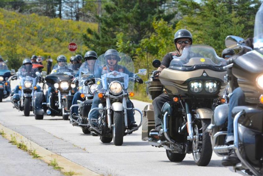 Wharf Rat Rally Darren Williams Commemorative Ride to the Afghanistan Memorial at Maple Grove school in Hebron, Yarmouth County.
