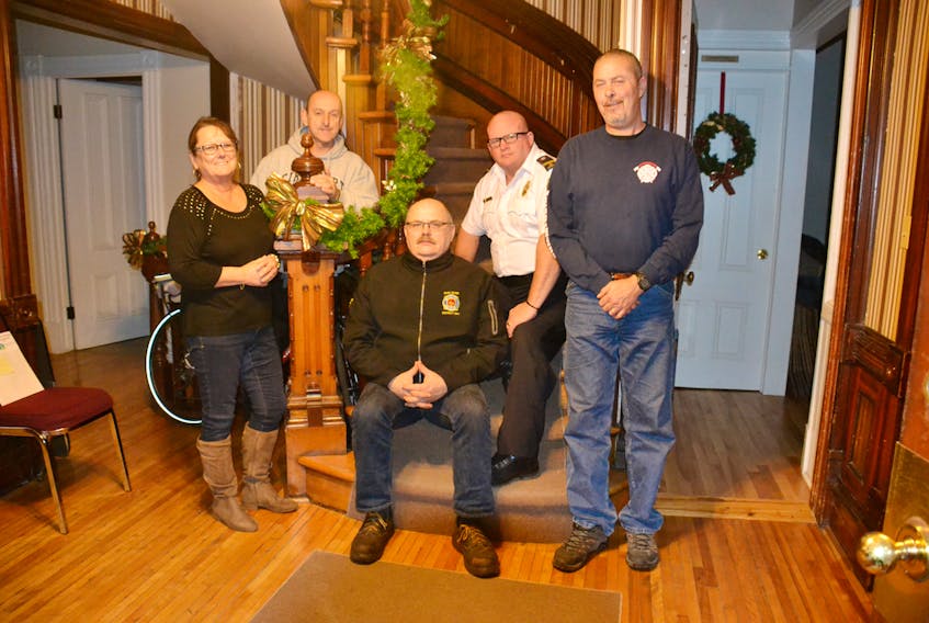 Cindy MacFadyen, fire prevention officer for the City of Charlottetown; Steve Desroches, veteran firefighter with the Summerside Fire Department; Bruce Brown, incident safety officer with the East River Fire Company; Winston Bryan, fire inspector with the City of Charlottetown; and Capt. Ron Enman with the Summerside Fire Department are pleased to be able to roll out a program to Island firefighters that teaches them about the importance of understanding mental health. KATIE SMITH/THE GUARDIAN
