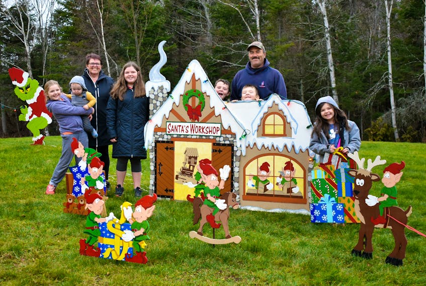 Not even the Grinch can steal Christmas from Audrey and William MacLaurin, along with their six grandchildren, that come together each year to build and paint a festive plywood scene for their front yard. The bright display is a big hit with local families, who slow down their cars or stop to snap photos.