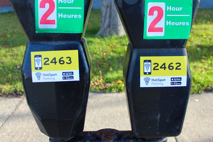 Approximately 800 parking meters in downtown Sydney are now adorned with HotSpot Parking stickers. This week, the Cape Breton Regional Municipality launched a partnership with Fredericton, N.B., company that allows people to use their smartphones to pay for parking.