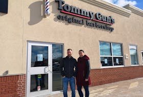 Husband and wife, Justin and Brittany Penney, are the owners of the Mount Pearl location of the franchise Tommy Gun’s Original Barbershop. On March 17, concerned for the health and safety of their staff and their customers, they voluntarily decided to close until further notice. -Andrew Waterman/The Telegram