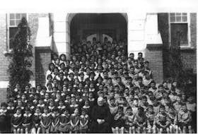 Mi'kmaq children attending Shubenacadie School.