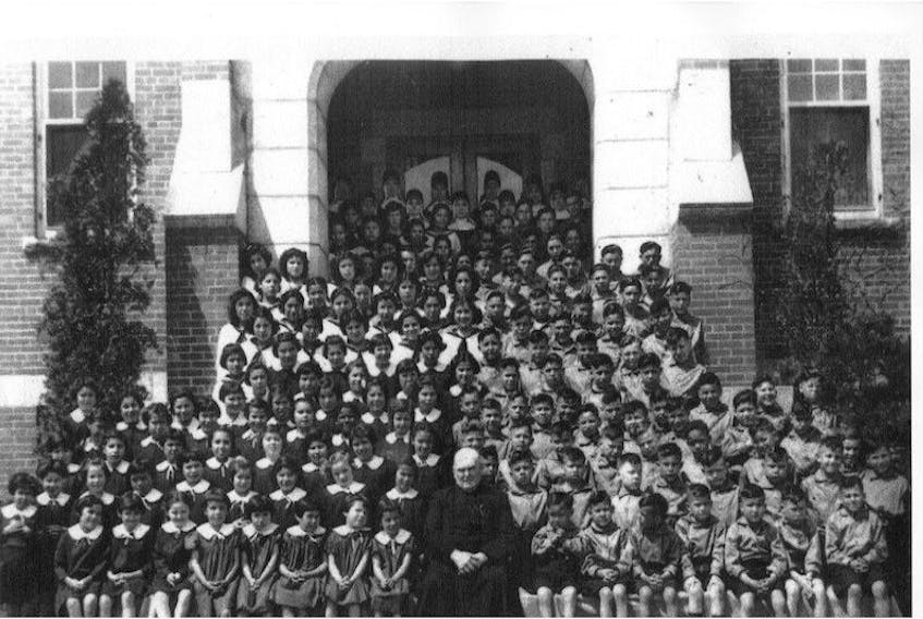 Mi'kmaq children attending Shubenacadie School.