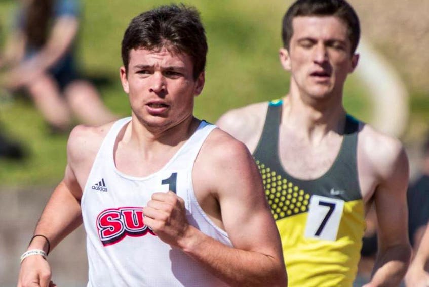 Mike Tate, shown in NCAA action with the Southern Utah Thunderbirds, is the new Nova Scotia outdoor record holder in the 5,000 metres.