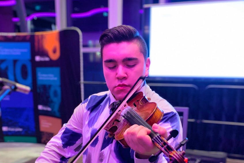 Morgan Toney hopes more Mi'kmaq people take up the fiddle. CONTRIBUTED/Geordy Marshall