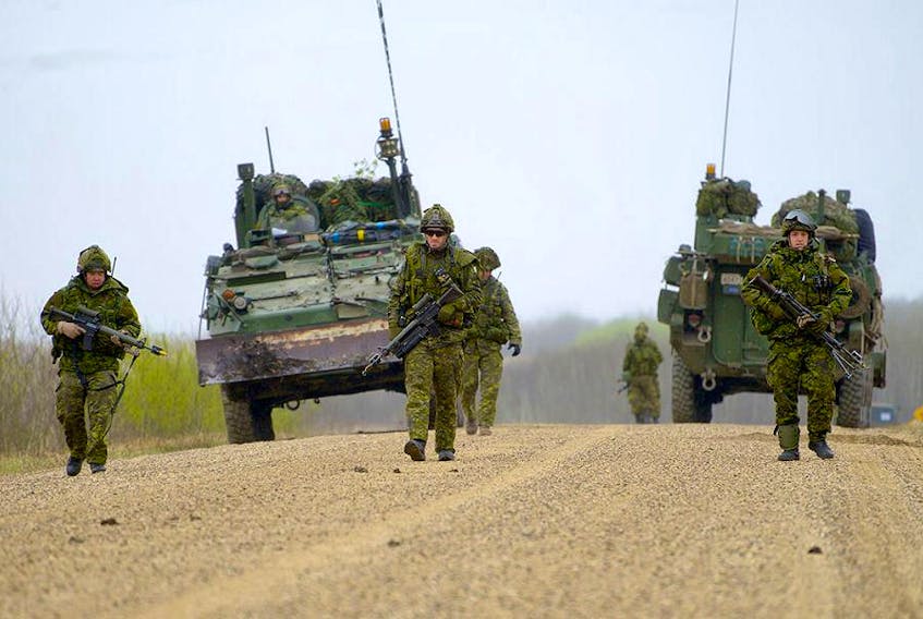 Canadian soldiers and military vehicles will be present in the McCallum Settlement area from Friday until next Thursday.